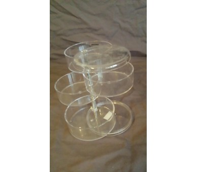 Boîtes en plastique transparent empilées – pour ranger les barrettes, les chouchous, les élastiques … (bijoux et cosmétiques)