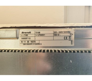 Plaque induction BRANDT TI18B