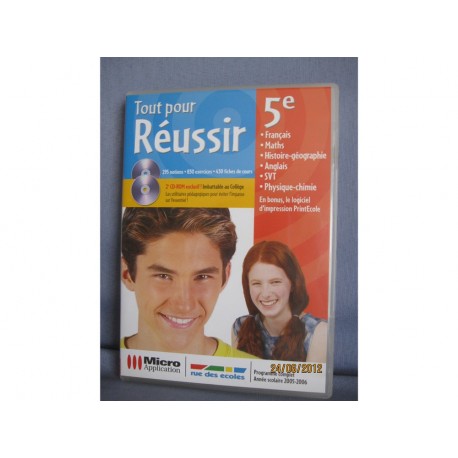 2 CD-ROM Tout pour réussir sa 5ème