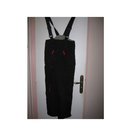 Pantalon de ski noir et rouge 14 ans