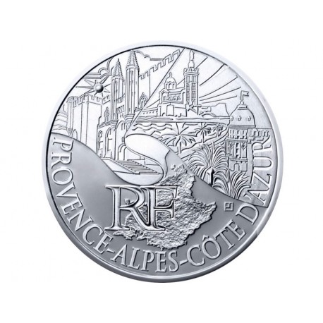 10 € en argent de 2011 de la région Provence-Alpes Cote d Azur