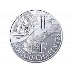 10 € en argent de 2011 de la région Poitou-Charentes