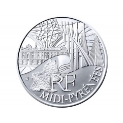 10 € en argent de 2011 de la région Midi-Pyrénées