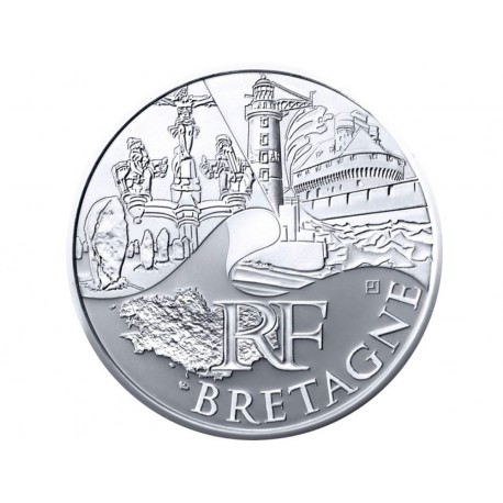 10 € en argent de 2011 de la région Bretagne