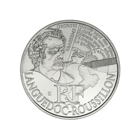 10 € en argent de 2012 de la région Languedoc-Rousillon