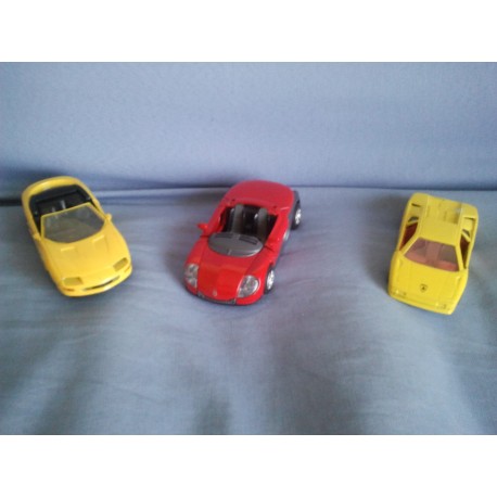 Lot de 3 voitures de sport
