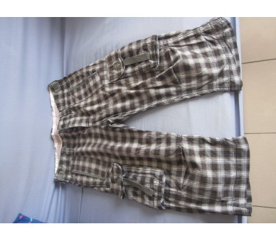 Pantacourt gris et marron clair