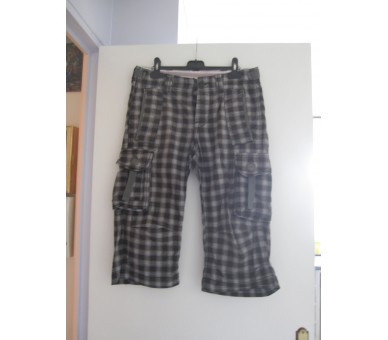 Pantacourt gris et marron clair