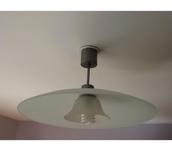 Lustre 60cm en verre dépoli